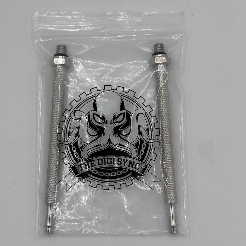 The Digi Sync M6-6x1.0x100mm - Threaded Vacuum Port Adapters Fittings for Carburetor or Throttle Body - Nickel-Plated Brass - QUALITY SET - Pack of 2 - Not KL - Image 1